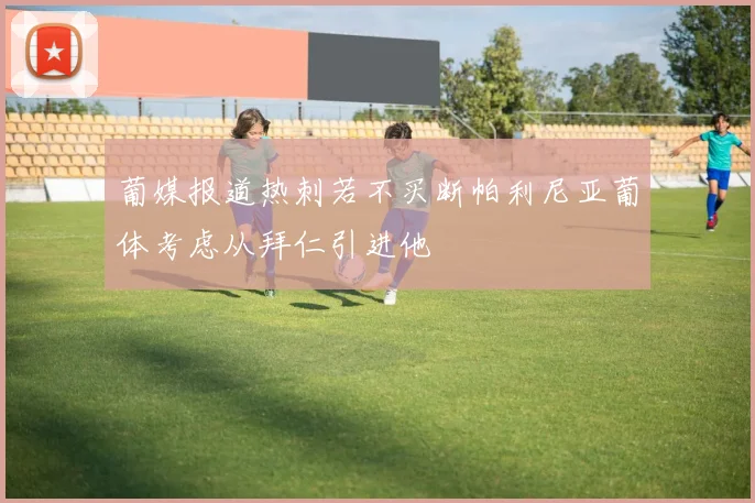 葡媒报道热刺若不买断帕利尼亚葡体考虑从拜仁引进他